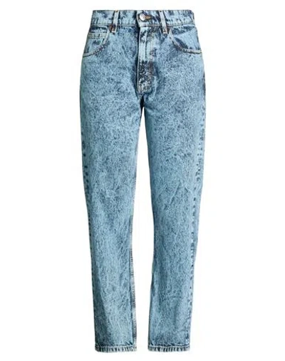 Marni Woman Jeans Blue Size 33 Cotton, Calfskin