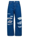 Marni Woman Jeans Blue Size 6 Cotton, Mohair Wool, Polyamide, Wool, Calfskin In Blue
