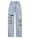 Marni Woman Jeans Blue Size 6 Cotton, Mohair Wool, Polyamide, Wool, Cow Leather