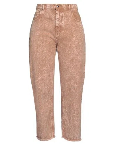 Marni Woman Jeans Camel Size 8 Cotton In Beige