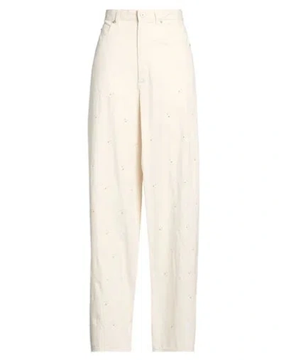 Marni Woman Jeans Cream Size 6 Cotton In White