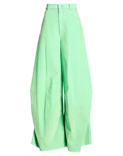 Marni Woman Jeans Green Size 6 Cotton, Acrylic