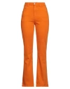 Marni Woman Jeans Orange Size 10 Cotton, Elastane