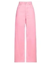 Marni Woman Jeans Pink Size 6 Cotton, Elastane, Cow Leather