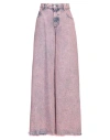Marni Woman Jeans Pink Size 8 Cotton, Calfskin