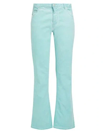 Marni Woman Jeans Turquoise Size 6 Cotton, Elastane In Blue