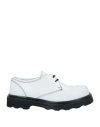 Marni Woman Lace-up Shoes White Size 11 Soft Leather In White