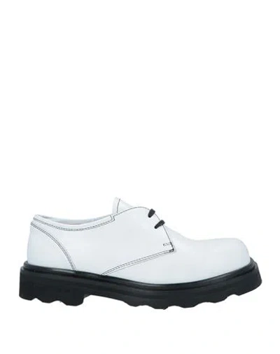 Marni Woman Lace-up Shoes White Size 11 Soft Leather