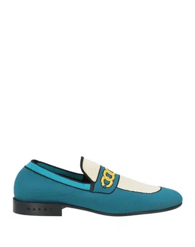 Marni Woman Loafers Deep Jade Size 10 Textile Fibers In Green
