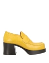 Marni Woman Loafers Marigold Size 8 Leather In Yellow