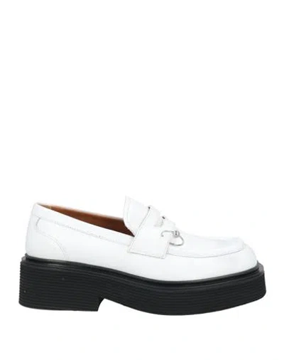Marni Piercing-detail Slip-on Loafers In Lily White