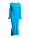Marni Woman Maxi Dress Azure Size 8 Viscose, Elastane