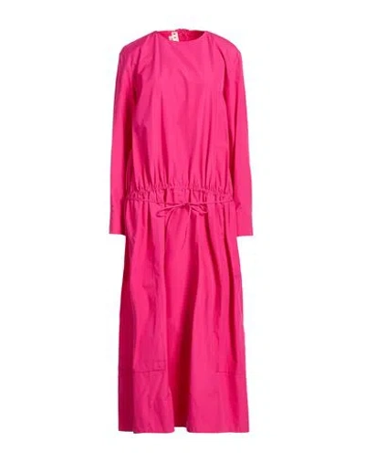 Marni Woman Maxi Dress Fuchsia Size 8 Cotton In Pink