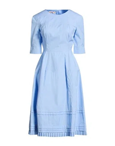 Marni Woman Maxi Dress Light Blue Size 2 Cotton