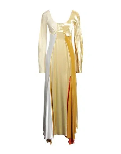 Marni Woman Maxi Dress Pastel Yellow Size 6 Viscose, Silk, Acetate