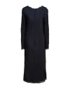 Marni Woman Maxi Dress Black Size 10 Viscose, Elastane In Navy Blue