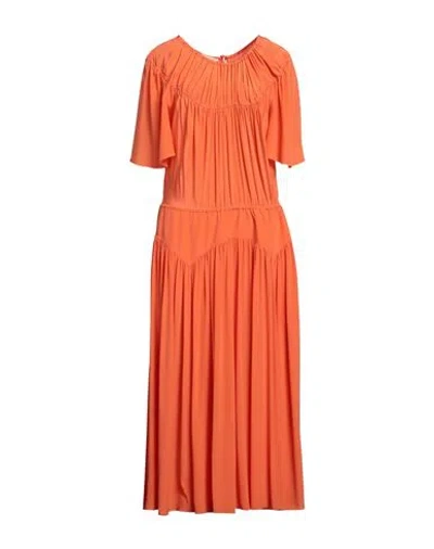 Marni Woman Maxi Dress Orange Size 0 Silk