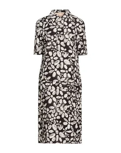 Marni Woman Midi Dress Black Size 0 Viscose