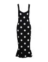 Marni Woman Midi Dress Black Size 4 Polyamide, Viscose, Polyester