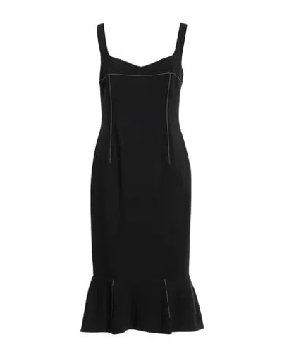 MARNI MARNI WOMAN MIDI DRESS BLACK SIZE 4 VISCOSE, ELASTANE