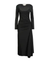 Marni Woman Midi Dress Black Size 6 Viscose, Polyamide, Elastane