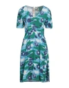 Marni Floral Patterned Short Dress In Blue