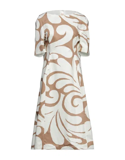 Marni Midi Dresses In Beige