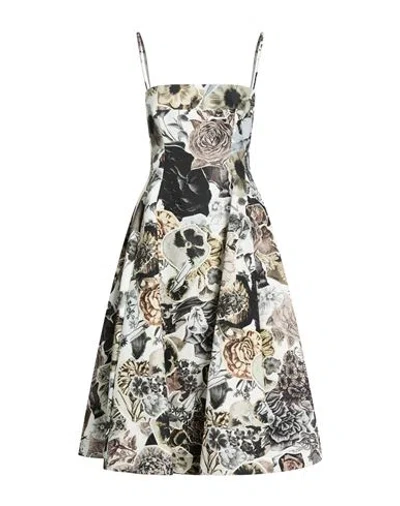 Marni Woman Midi Dress Grey Size 2 Cotton In Gray