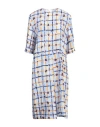 Marni Floral-print Asymmetric Midi Dress In Blue