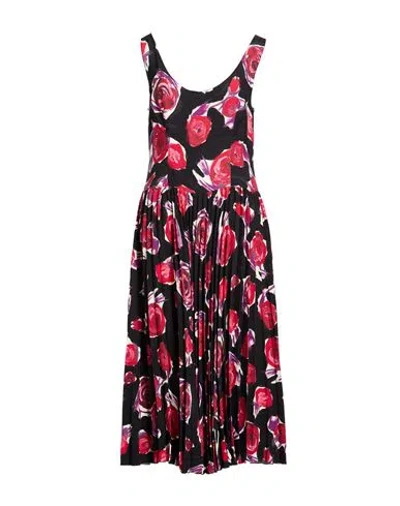 Marni Woman Midi Dress Midnight Blue Size 10 Viscose In Black