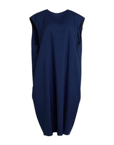 Marni Woman Midi Dress Navy Size 10 Virgin Wool In Blue