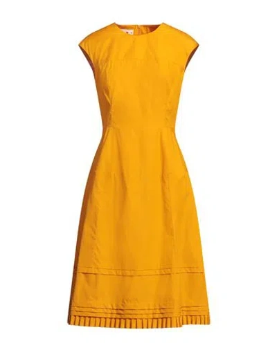 MARNI MARNI WOMAN MIDI DRESS ORANGE SIZE 4 COTTON