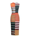 Marni Woman Midi Dress Orange Size 8 Virgin Wool In Orange