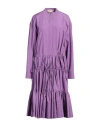 Marni Woman Midi Dress Purple Size 6 Cotton