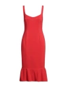 Marni Woman Midi Dress Red Size 8 Viscose, Elastane