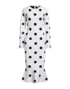 Marni Woman Midi Dress White Size 6 Polyamide, Viscose, Polyester