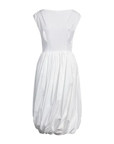 Marni Woman Midi Dress White Size 8 Cotton