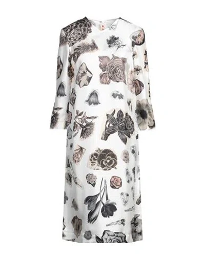 Marni Woman Midi Dress White Size 8 Silk