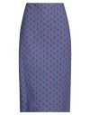 Marni Woman Midi Skirt Azure Size 6 Cotton