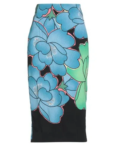 Marni Woman Midi Skirt Azure Size 8 Viscose