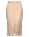 Marni Woman Midi Skirt Beige Size 4 Polyamide, Linen, Cotton In Beige