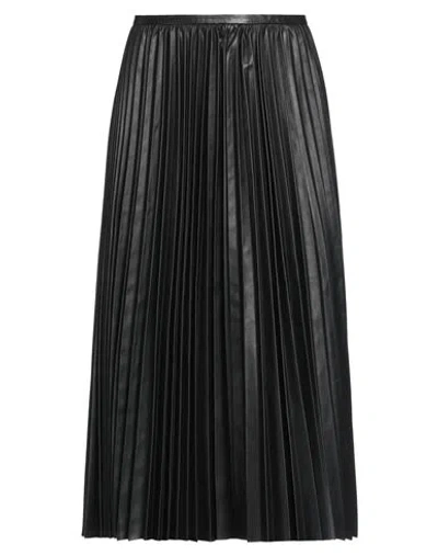 Marni Woman Midi Skirt Black Size 2 Lambskin, Viscose