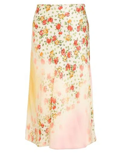 Marni Woman Midi Skirt Cream Size 10 Viscose In White