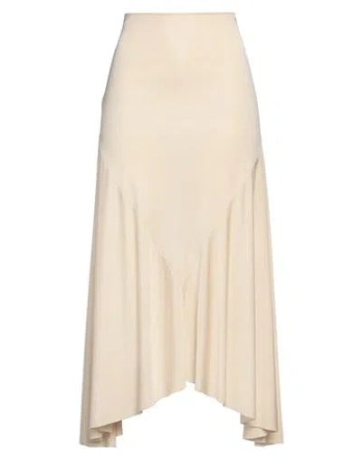 Marni Woman Midi Skirt Cream Size 8 Viscose In White