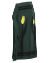 Marni Woman Midi Skirt Dark Green Size 10 Silk In Green