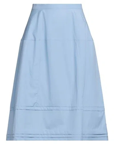 Marni Woman Midi Skirt Light Blue Size 2 Cotton