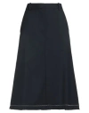 Marni Woman Midi Skirt Midnight Blue Size 12 Virgin Wool In Blue