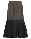Marni Woman Midi Skirt Military Green Size 8 Silk, Acetate