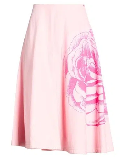 Marni Woman Midi Skirt Pink Size 12 Cotton