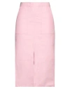 Marni Woman Midi Skirt Pink Size 8 Polyamide, Linen, Cotton